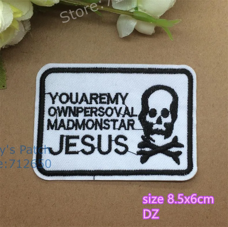 Новое поступление 10 шт. белые базовые слова embroideded Iron On sew on badge Патчи для одежды сумка для обуви аппликация аксессуар - Цвет: 10 pcs of style 15