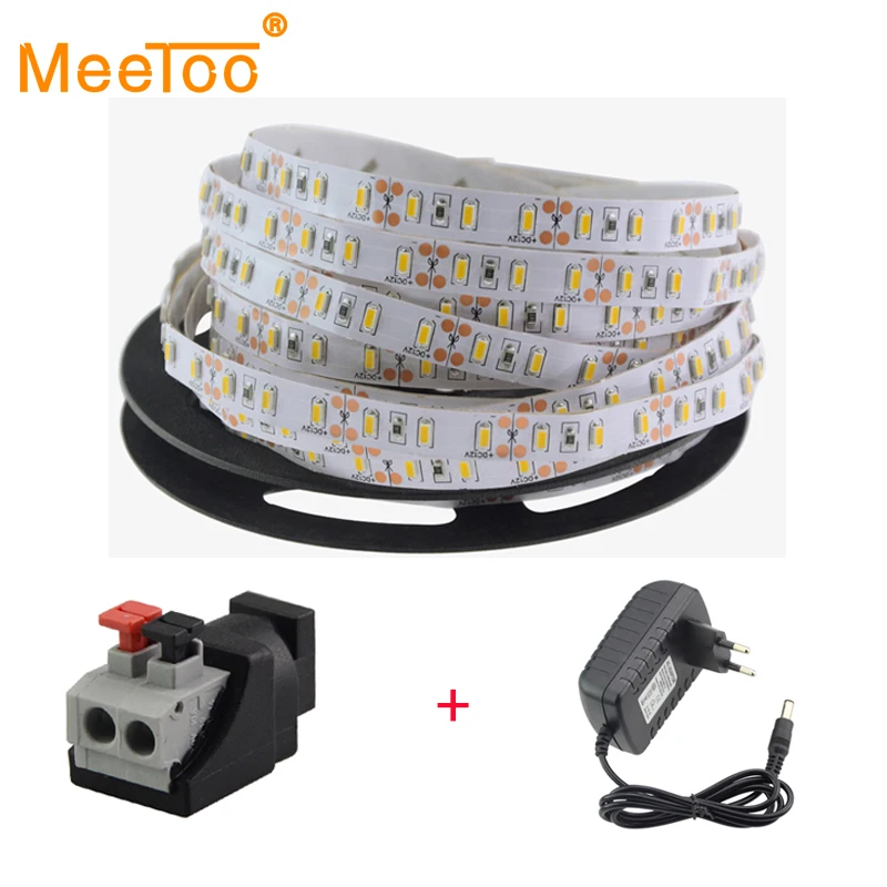 5 м SMD3014 Светодиодная лента 60LED/M 12В не-Водонепроницаемые гибкие лампы Декор лампа