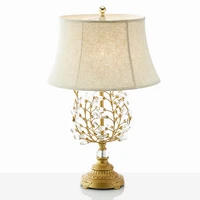 american table lamp crystal lamp european simple fashion table light living room study room bedroom bedside led lamp lu80386