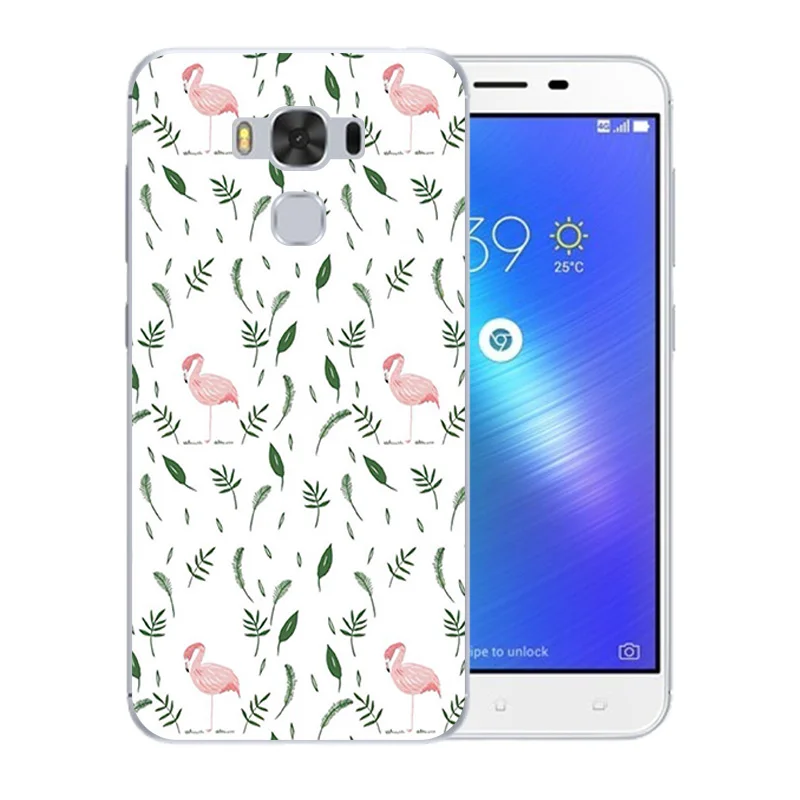 Soft Silicone for Asus Zenfone 3 MAX ZC553KL 5.5 inch Phone Cases Flamingos Pattern Coque Protective Back Cover |