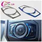 Наклейки на переключатель фар Color My Life, наклейки из нержавеющей стали с блестками для Ford Focus 3 4 MK3 Kuga Escape Mustang Everest