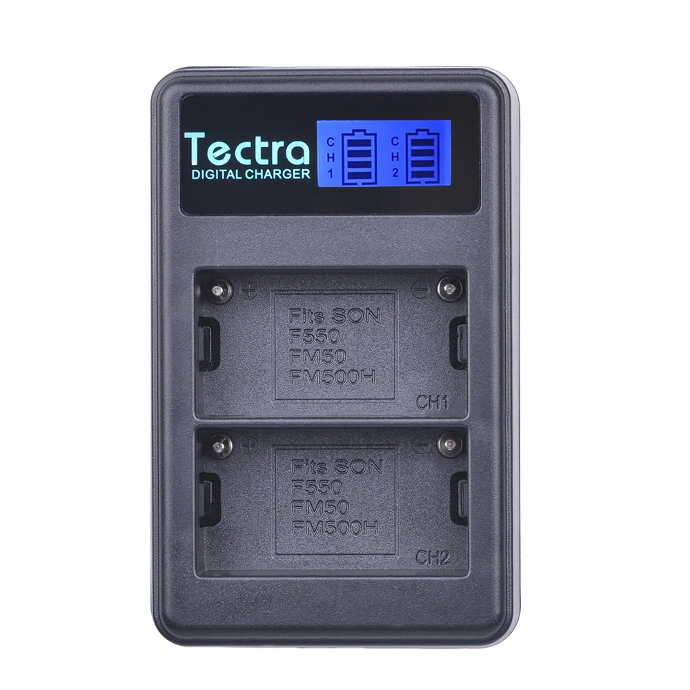 Tectra 3Pcs NP F550 запасная батарея + ЖК USB двойное зарядное устройство для Sony|np f550|battery