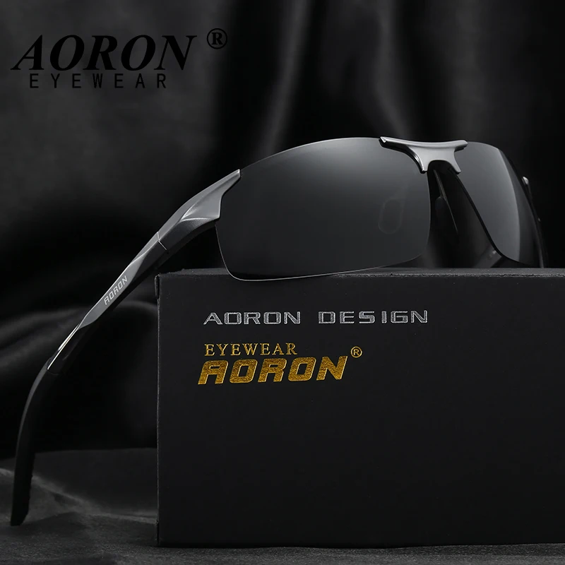 Aoron Для Мужчин Поляризованные Алюминий магния Солнцезащитные очки для женщин HD