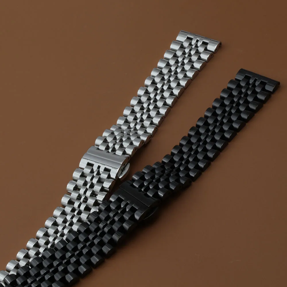 Новое поступление 2017 Ремешки для наручных часов из черной нержавеющей стали 7