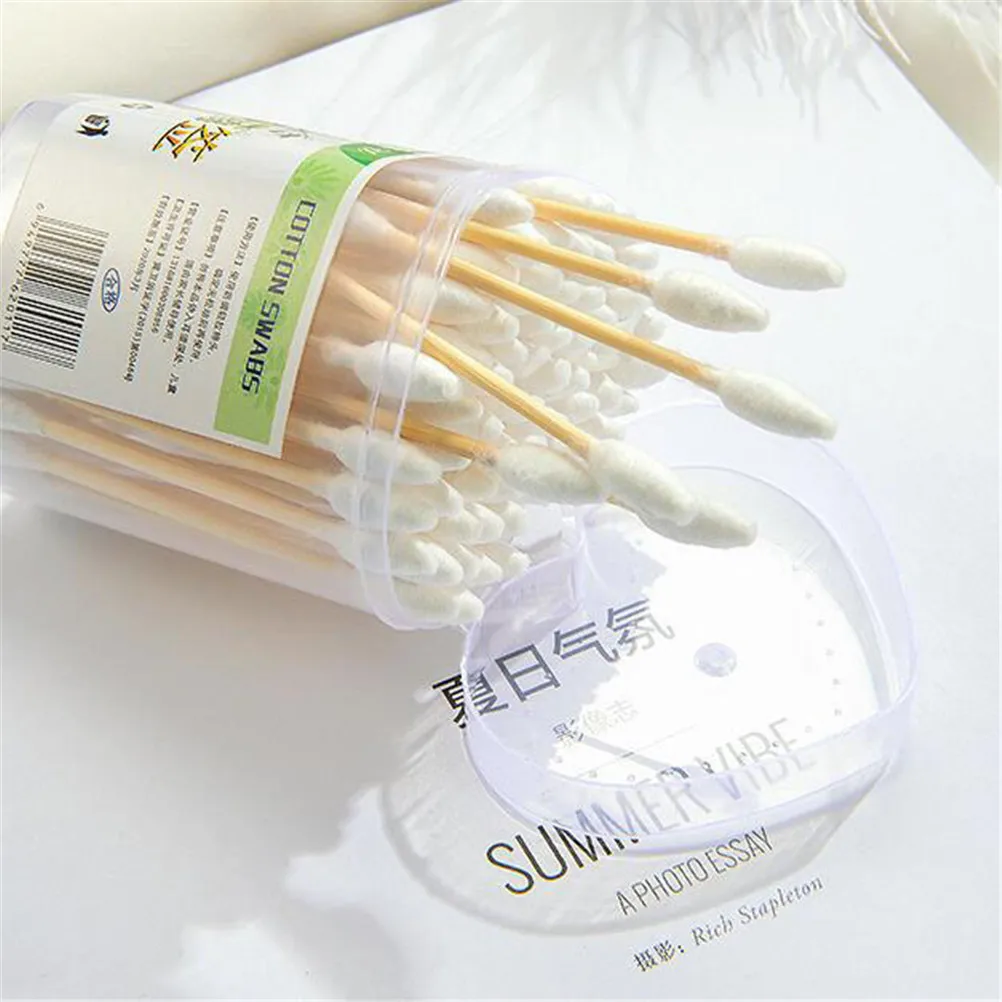 Новые детские ватные палочки с двойной головкой для взрослых розовые и зеленые