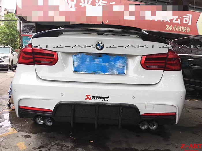 Z ART углеродное волокно задний диффузор для BMW F30 3 серии 2015 2018 F30|Обвесы| |