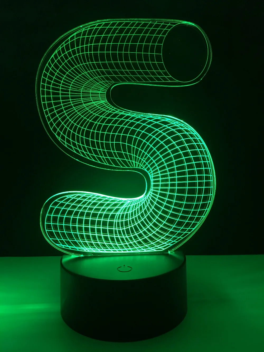 Уникальный 3D Алфавит буквы S RGB градиентный светодиодный ночник для сна USB