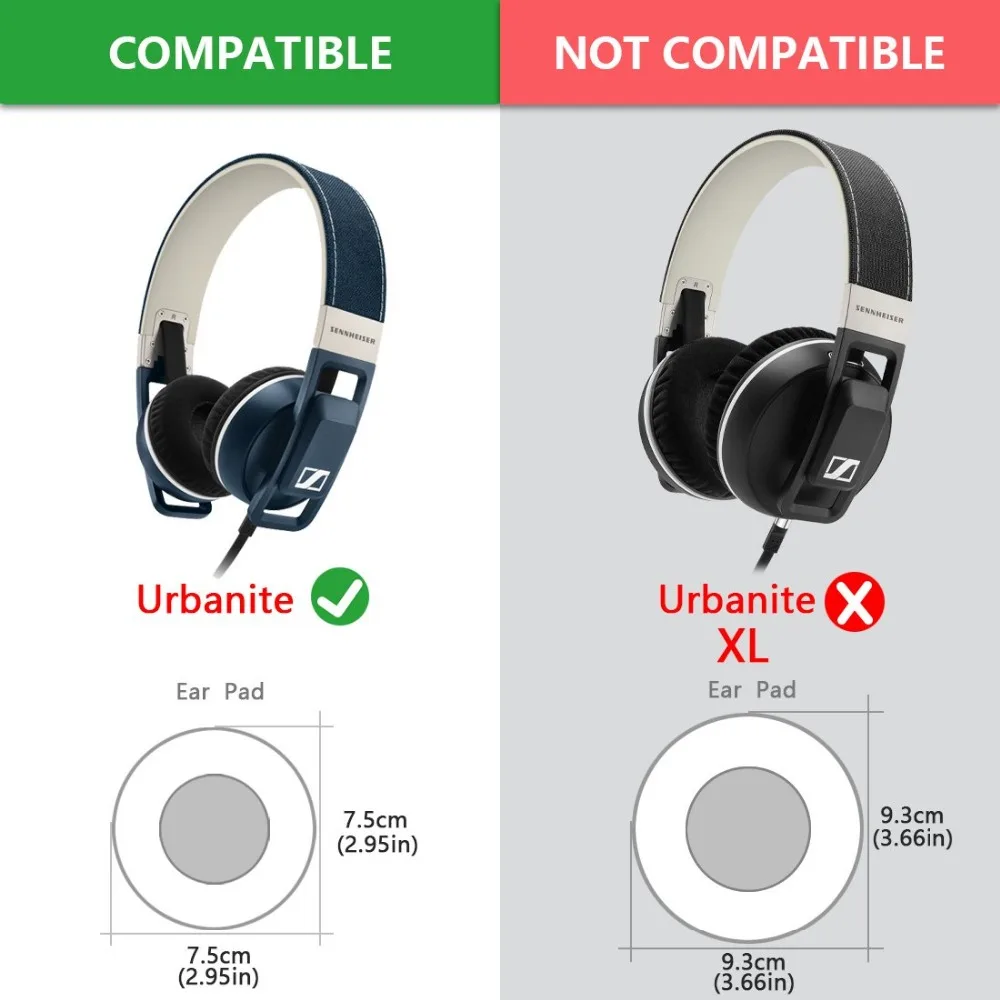 Сменные наушники для S-ennheiser urbanite XL X сменные насадки для наушников амбушюры/амбушюры
