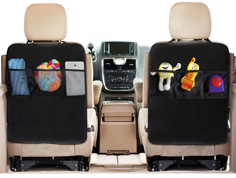 AUTOYOUTH Kick Mats задние Защитные чехлы для сидений органайзер для хранения карман 2 шт. универсальные детские автомобильные задние Защитные чехлы для сидений черного цвета