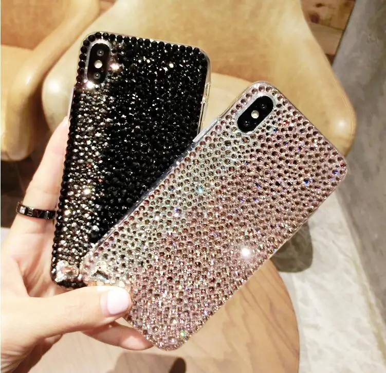 ДЛЯ ViVO Y19 Y17 Y15 Y12 Y81 Y85 Y91 Y91C Y95 V7 V9 V11 V15 IQOO V17 Neo X21 X23 X27 Z5X X30 Pro двухцветные Стразы чехол |
