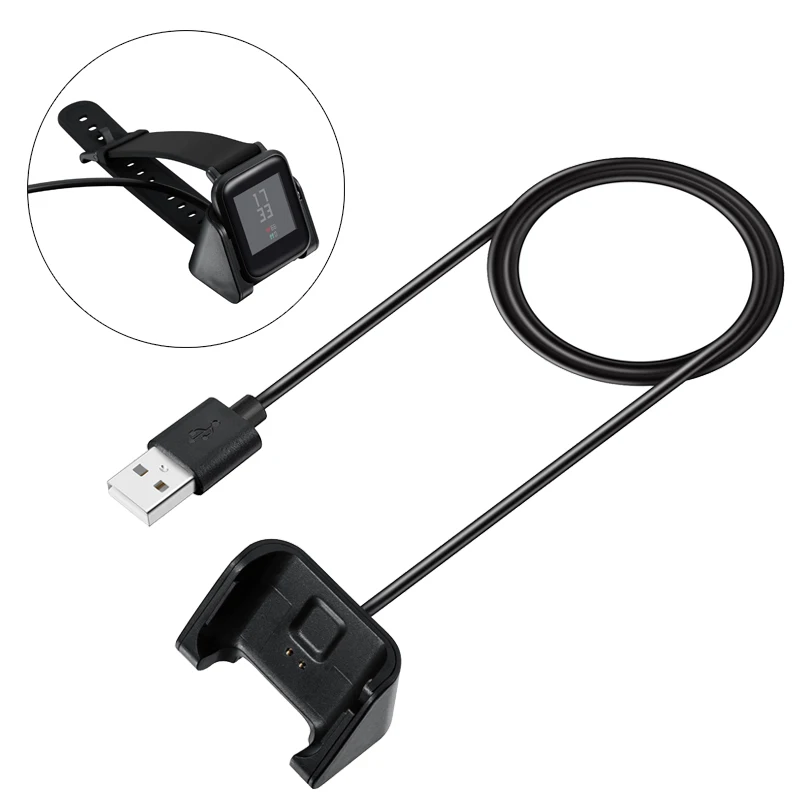 Сменное магнитное зарядное устройство USB для Xiaomi Huami Amazfit Bip Молодежные зарядные