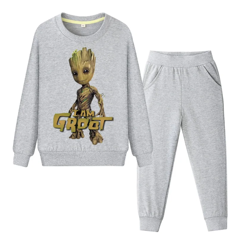 Boys Groot Costume Suits Girls Spring Coat+Pant 2PCS Clothing Sets Baby Cotton Sports Tracksuits Children Clothes Set Suit WL085 | Детская