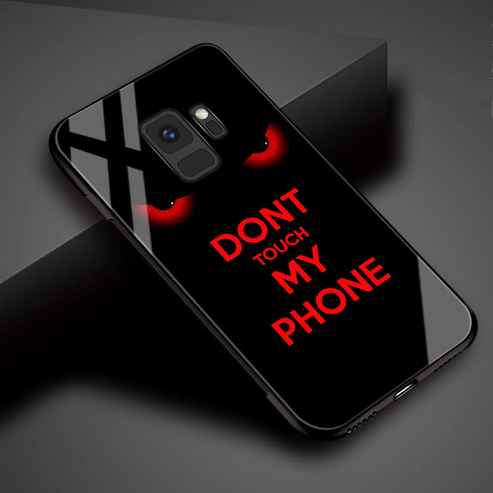 Чехол для Samsung Galaxy S22 не прикасайтесь к моему телефону стеклянный чехол Note 9 10 20 s10