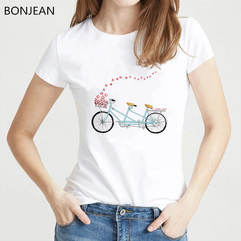 Футболка женская забавная с принтом love BIKE|Футболки| |