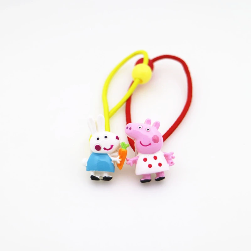 6pcs/set Cartoon Animals Children's Rubber Bands Headwear Lovely Hair Rope Kid Girl Baby Fashion Elastic String Resin | Детская