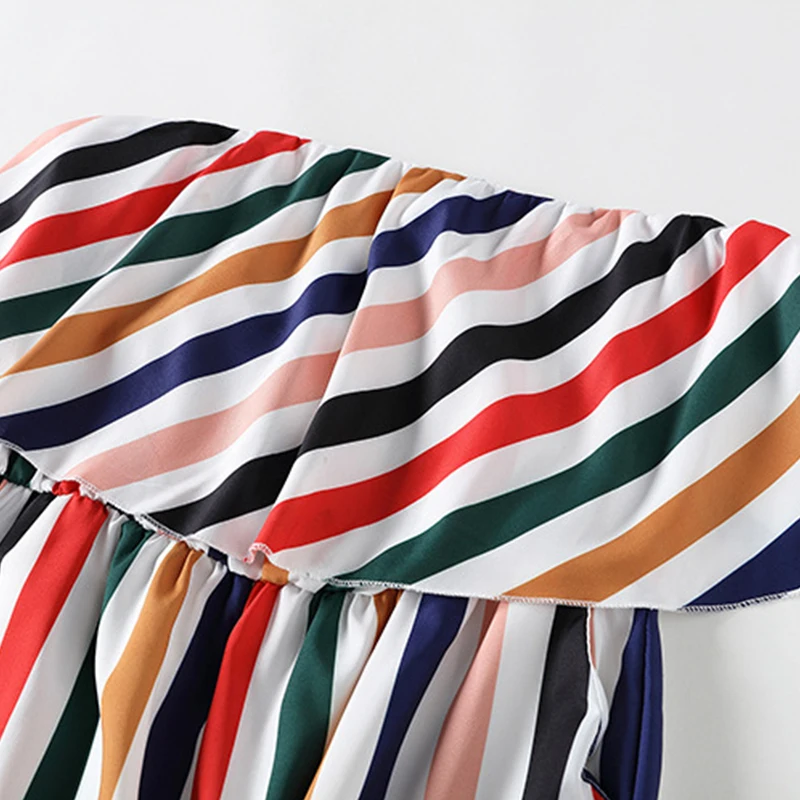 VearDoller/одинаковые комплекты для семьи Летний комбинезон в разноцветную полоску