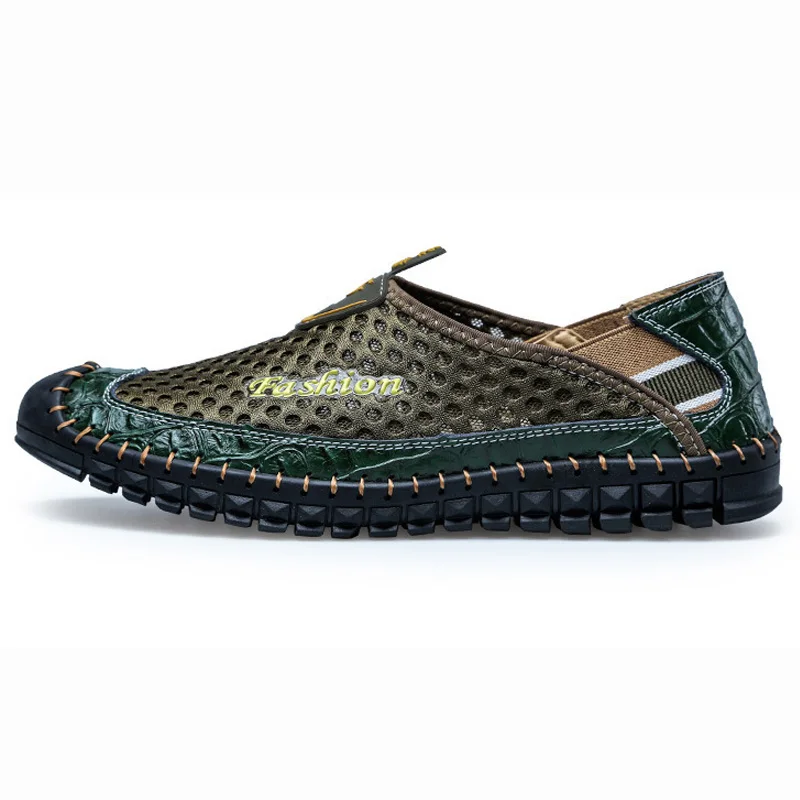 Summer Men Shoes Plus Size 38-46 Air Mesh Man Loafer Fashion Casual Driving New Slip On Moccasins Adult Footwear | Обувь