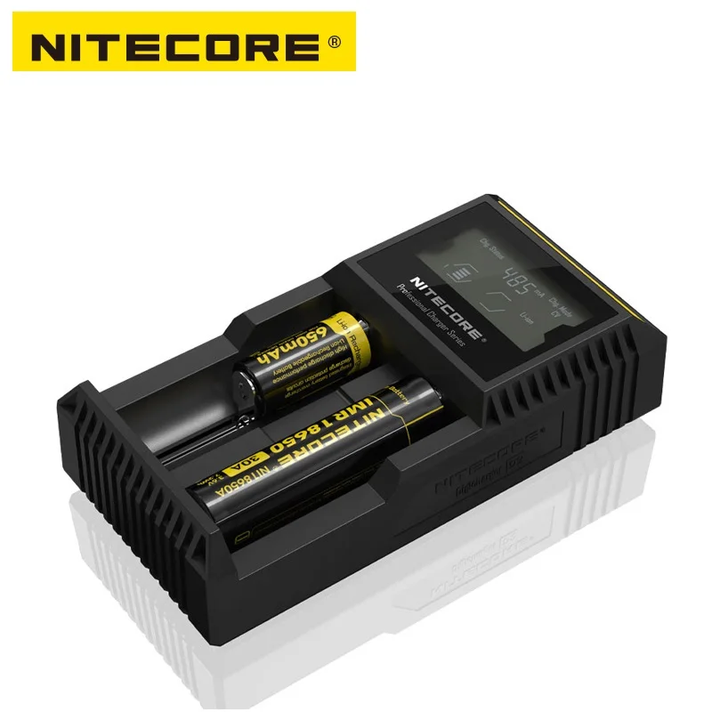 Зарядное устройство Nitecore D2 с ЖК-дисплеем универсальное умное зарядное для