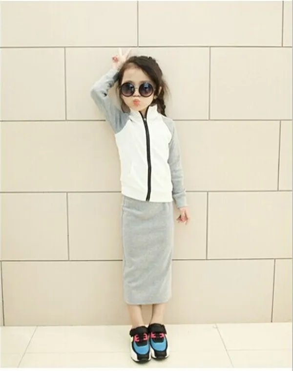 2PCS tops+skirt Toddler girl clothes full sleeve coat girl tracksuit baby girls clothes kids clothes sets children clothing