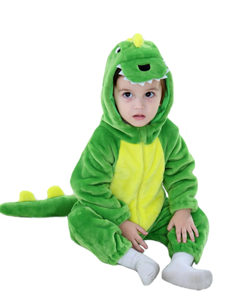 

Infant Baby Fun Animal Rompers Boys Girls Hooded Jumpsuit Toddler Baby Dinosaur Costume