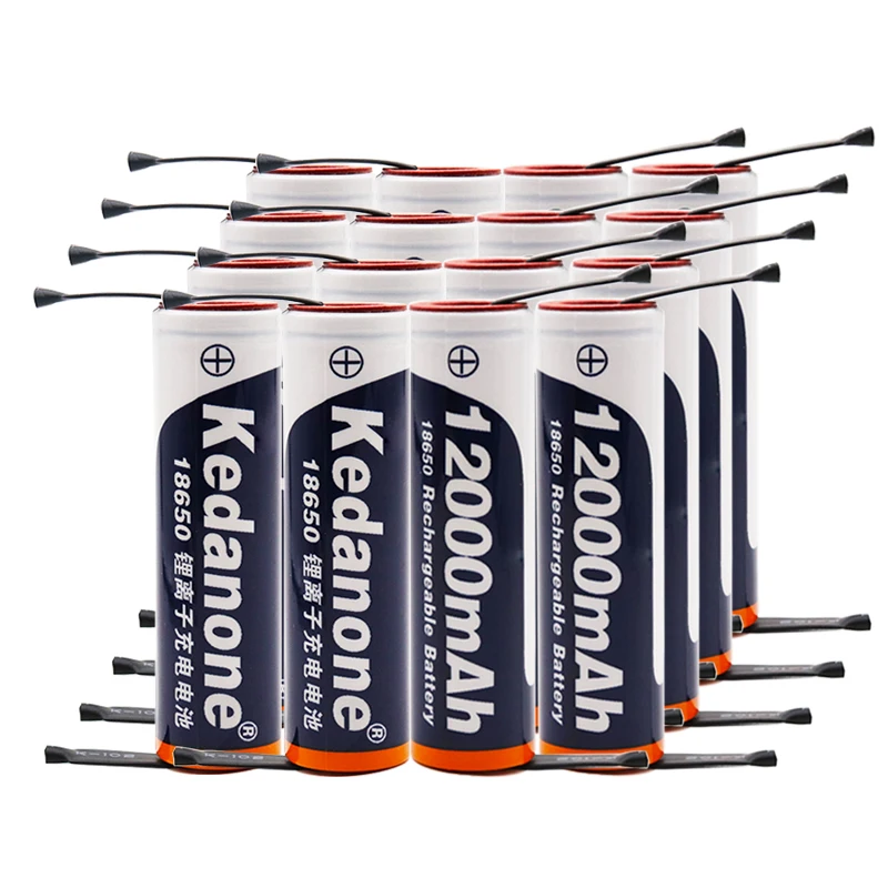 6PCS 18650 Rechargeable Battery 3.7V 12000mAh Capacity Li-ion For Flashlight Torch +diy nickel | Электроника