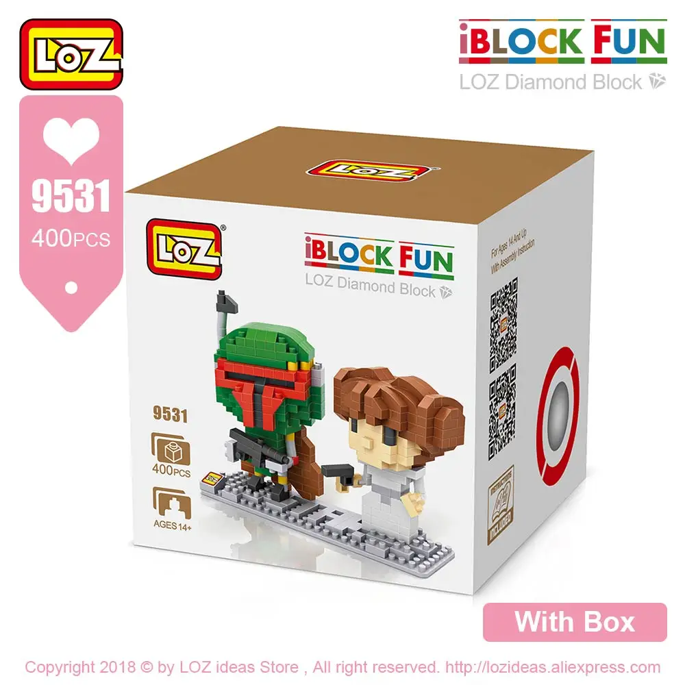 9531 With Box LOZ, микро блоки, кубики, фигурки, игрушка, робот, набор, модель, алмазные блоки, здания, горячие игрушки, хобби, Обучающие, сделай сам - Цвет: 9531 With Box