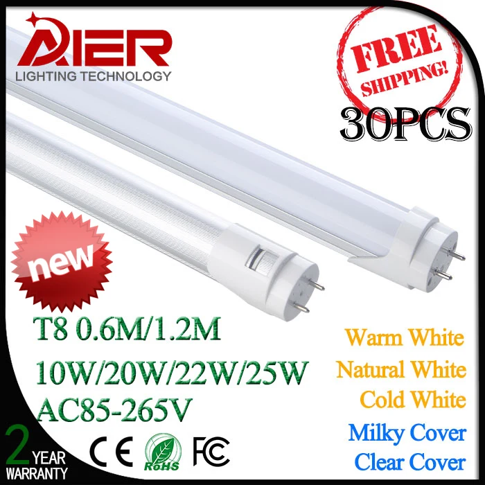 2ft/4ft 1200 мм G13 T8 светодиодные трубки 10 Вт 20 22 25 высокий световой поток LED
