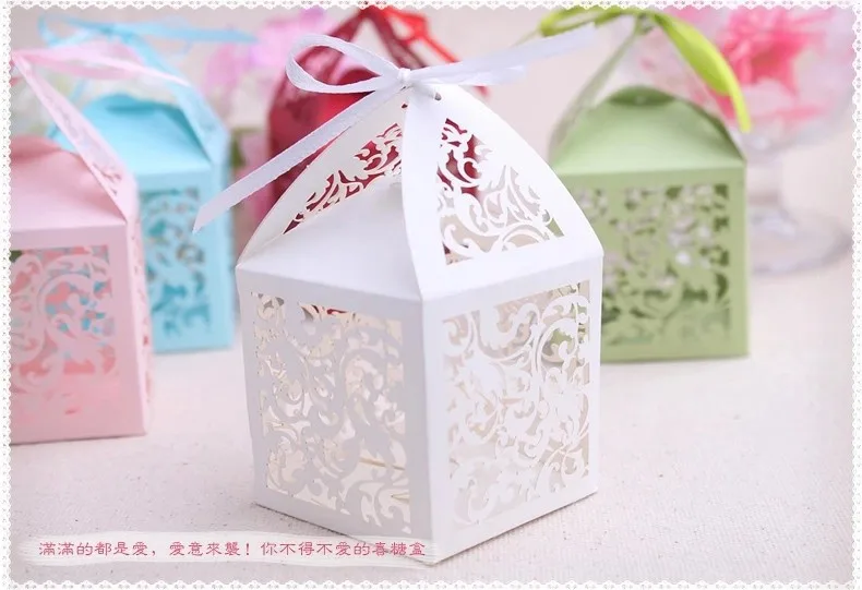 Подарочная коробка для конфет с лазерной резкой 50 шт./лот|laser cut|pack packlaser laser |
