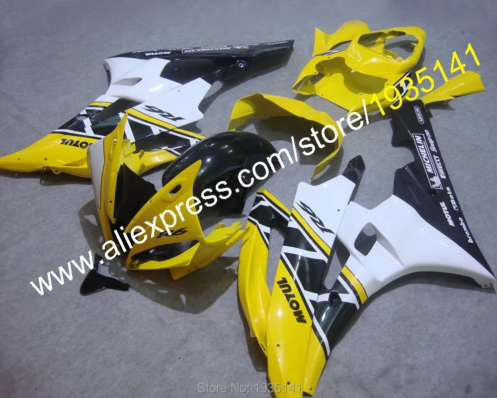 

Black Yellow White Parts For Yamaha Fairing YZF R6 06 07 YZFR6 YZF-R6 2006 2007 Motorcycle Fairing (Injection molding)