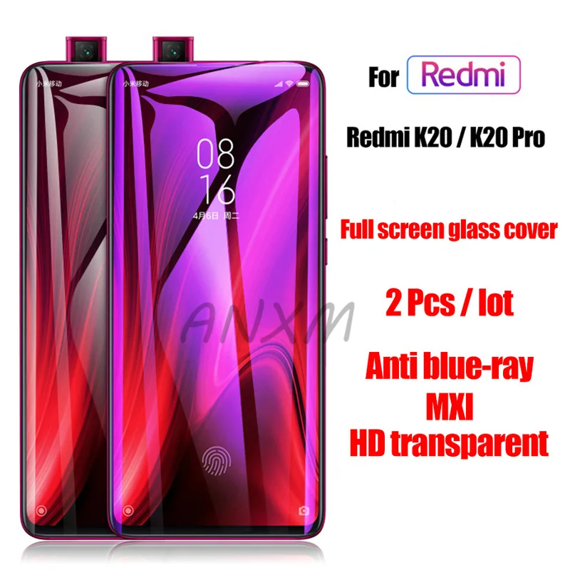 2 шт./лот 9H закаленное стекло для Xiaomi Redmi K20 Pro защита экрана полное покрытие