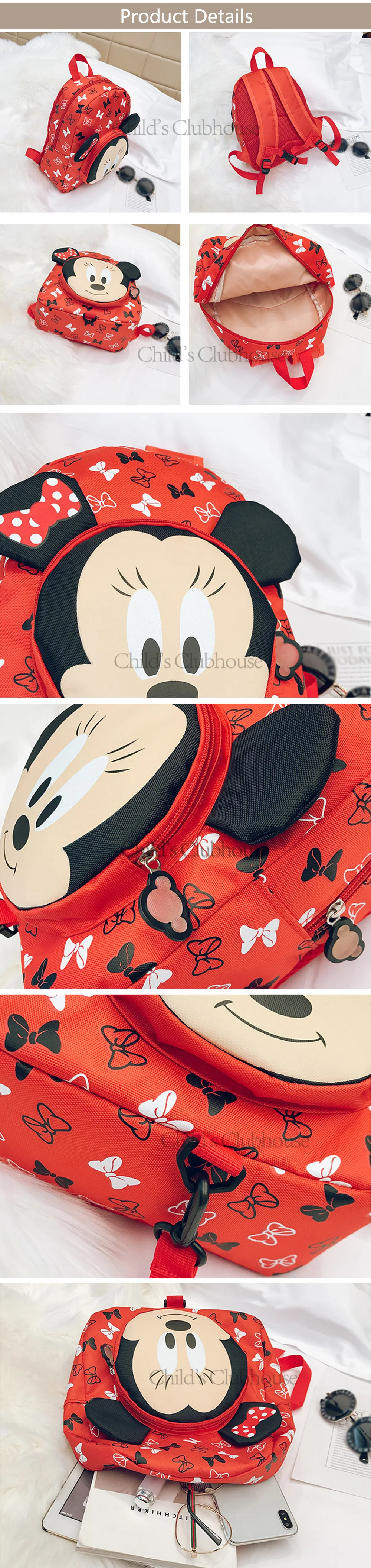 Disney Микки Маус Детский сад рюкзаки милая детская игрушка из мультика школьная сумка мини плюшевый рюкзак дети на открытом воздухе путешествия студенческие сумки