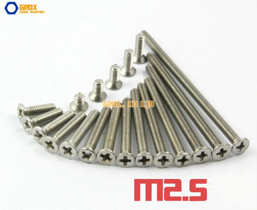 

M2.5 304 Stainless Steel Phillips Countersunk Head Machine Screw
