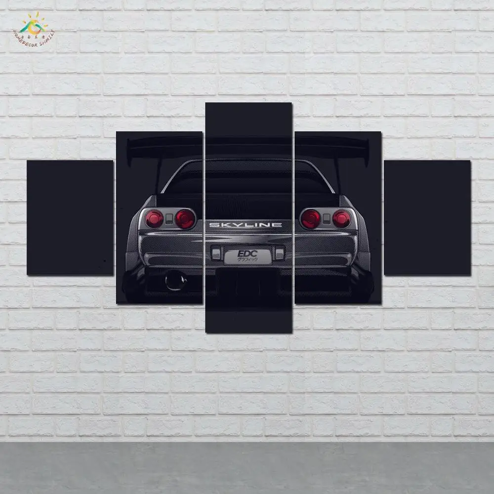 

Back Cool Car Modern Canvas Art Prints Poster Wall Painting Home Decoration Artwork Wall Art Pictures for Bedroom 5 PIECES
