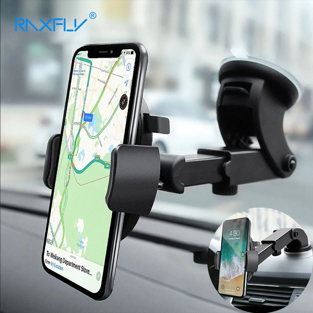 Автомобильный держатель для телефона RAXFLY iPhone X Xr Xs Max автомобильный на присоске с