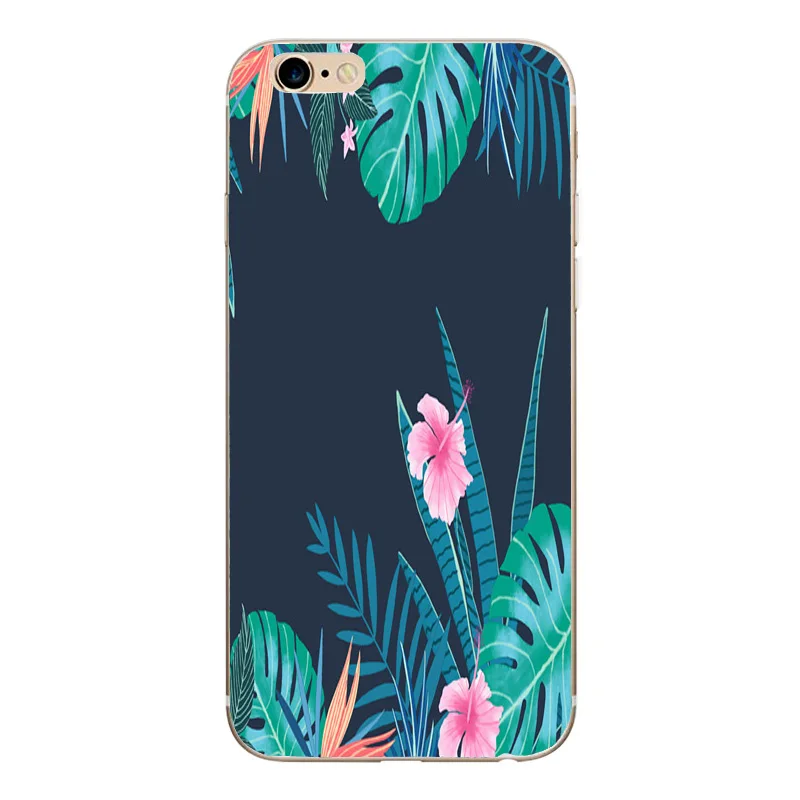 Мода Художественный лист телефонный чехол для iPhone 7/6/6 S/8 Plus 5 se матовый мягкий
