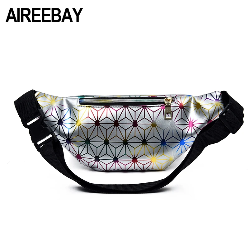 Поясная голографическая сумка AIREEBAY для женщин модный дорожный поясной кошелек