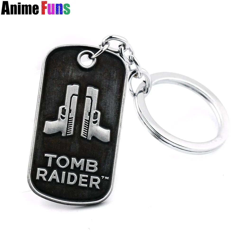 Game Rise of the Tomb Raider 20 Year Celebration Choker Necklace for women man Pendant Lara Croft Keyring Keychain Charm Gift | Украшения и