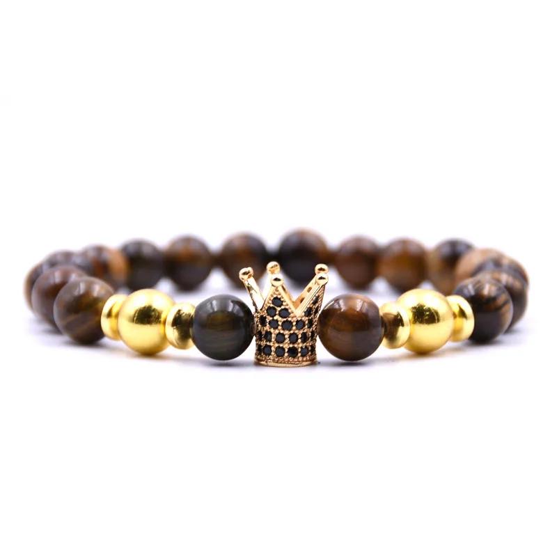 Браслет с бусинами из натурального камня 8 мм