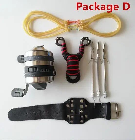 Package D Мощная многофункциональная мишень для стрельбы из лука, рыбная Рогатка катапульта для охоты, рыбалки, Sling Shot с дротиками, аксессуары - Цвет: Package D
