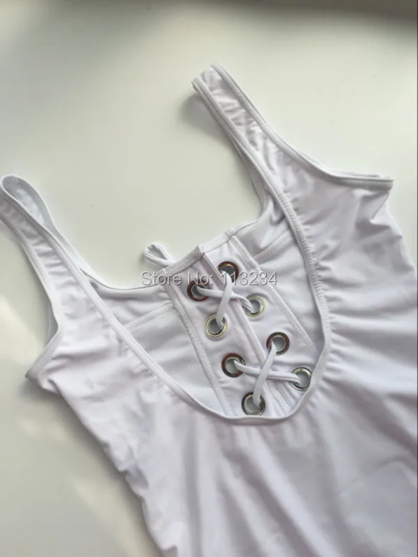 Женский слитный купальник-бандо S-XL черный белый красный купальник-монокини на