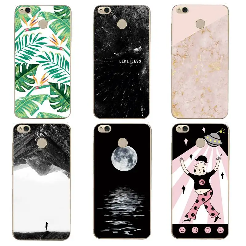 Dancer Soft Clear TPU Phone Case For xiaomi redmi 4x 4a note5a note4x 5s mi6 note3 Marble Moon Printed Cover Free Shipping | Мобильные