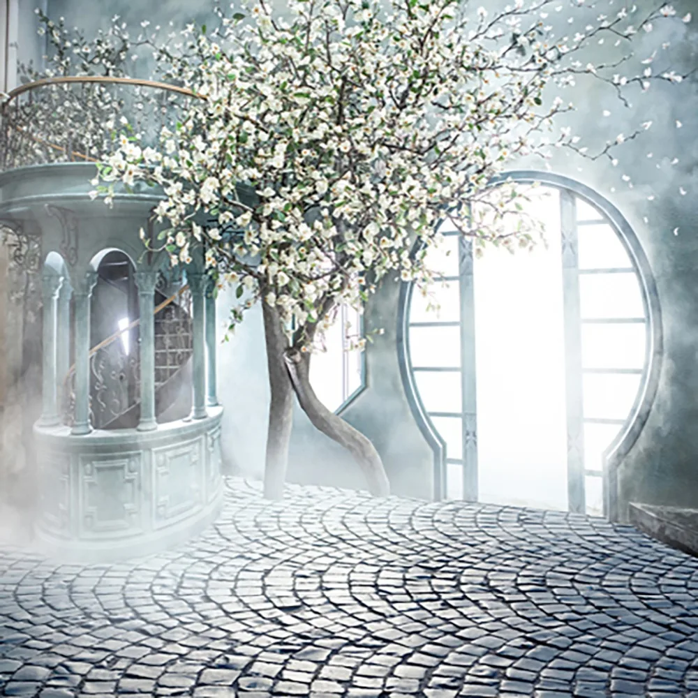 Allenjoy Romantic wedding background Tree Misty Garden Door photo studio backdrop vinyl fabric photography backgrounds | Электроника