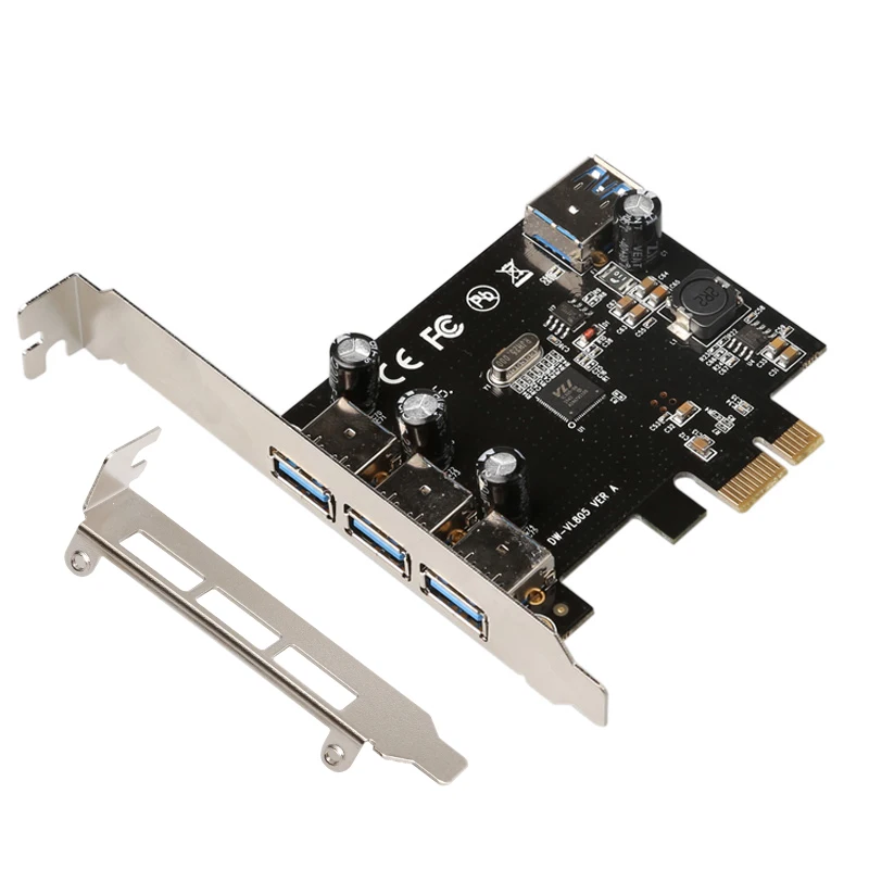 4 порта USB 3 0 Супер скоростная PCI E PCIe Express карта расширения для рабочего стола R179