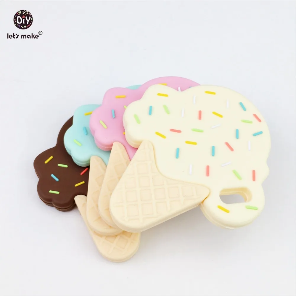 Силиконовые Прорезыватели для зубов Let's make Ice Cream 10 шт. ухода за ребенком