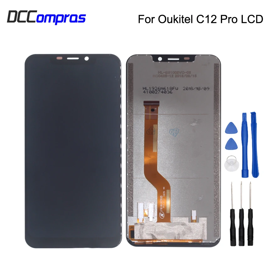 

Original LCD For Oukitel C12 Pro Display Touch Screen Digitizer Assembly For Oukitel C12 Pro Screen LCD Display Phone Parts