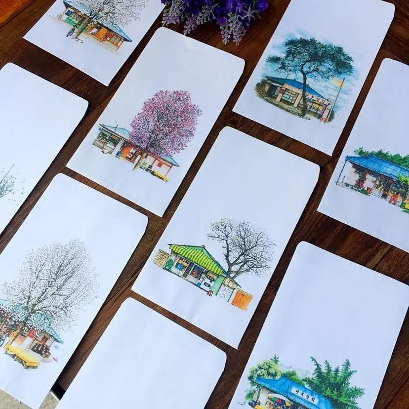 50 pieces/batch creative cartoon color envelopes for invitations 17.5*11cm postcard card cover paper stationery school supplies |