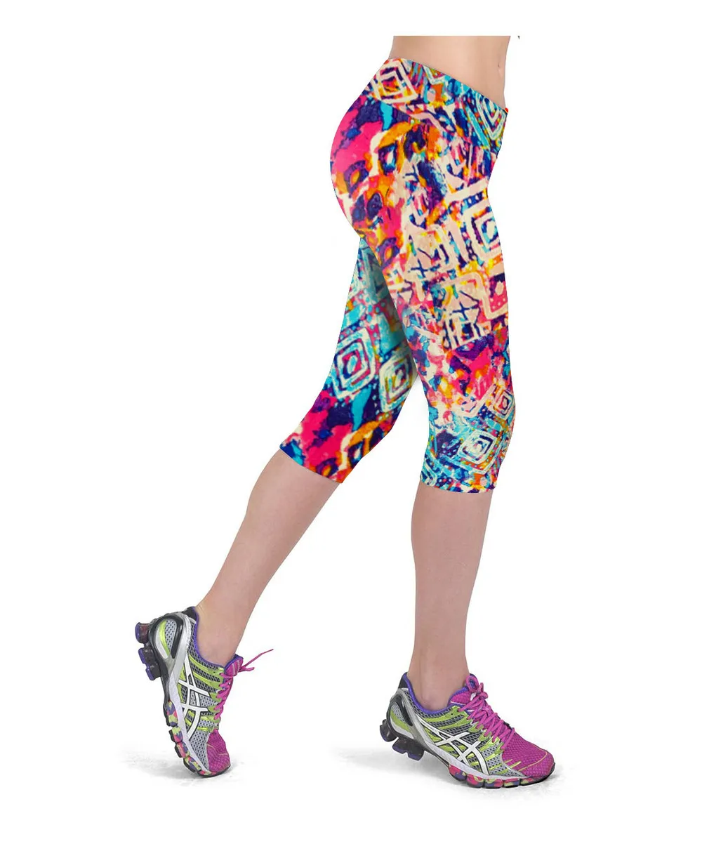 2018 новые летние модные женские Капри больших размеров повседневные танцевальные