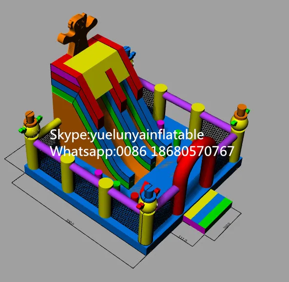Прямая продажа с фабрики надувной замок горки большие препятствия клоун горка