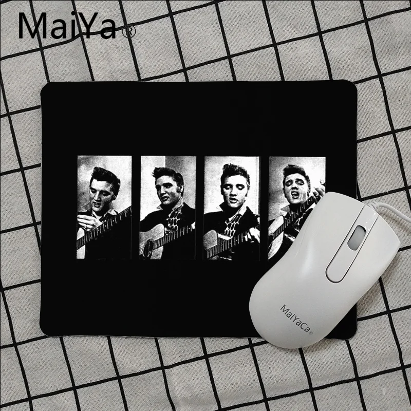 Maiya высокое качество Elvis Presley противоскользящие прочные силиконовые компьютерные коврики Лидер продаж подставка под руку мышь - Цвет: No Lock Edge25x29cm