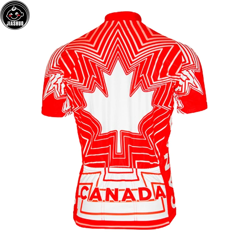 Новинка 2017 Классическая футболка для велосипедной команды Канады красного цвета